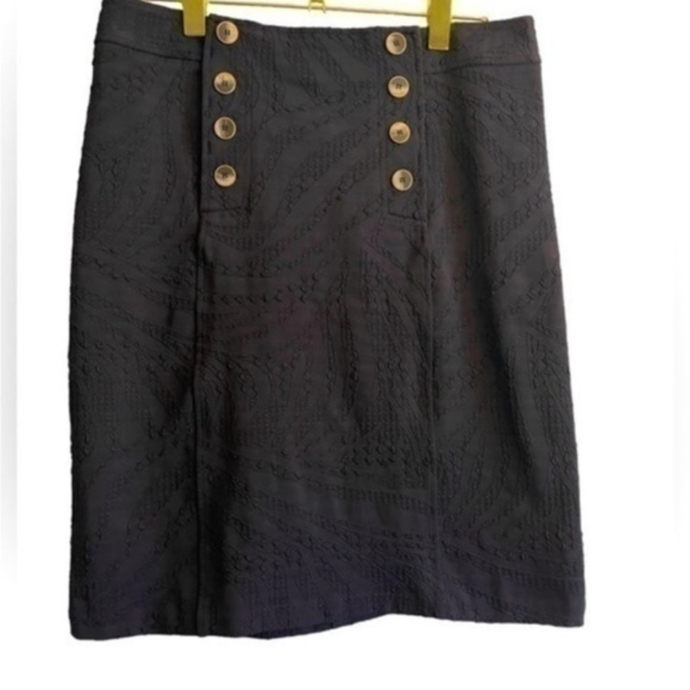 J McLaughlin Black Classic  Academic CareerTextured Mini Skirt Size 12